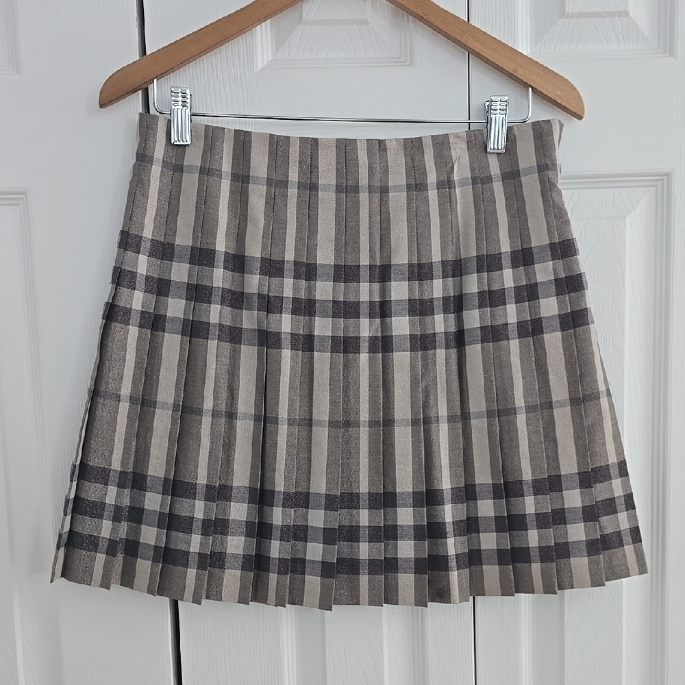Plaid Pleated Skirt